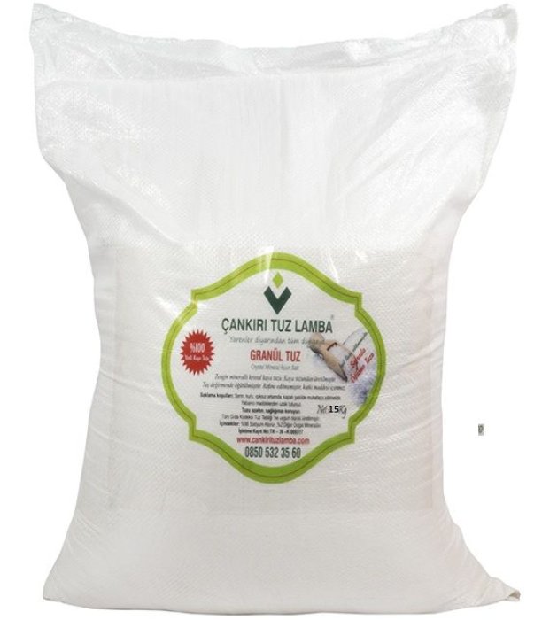Toptan Çuval Çankırı Granül Tuz 15 Kg