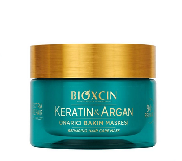 Bioxcin Keratin &amp; Argan Onarıcı Saç Bakım Maskesi 225 ml
