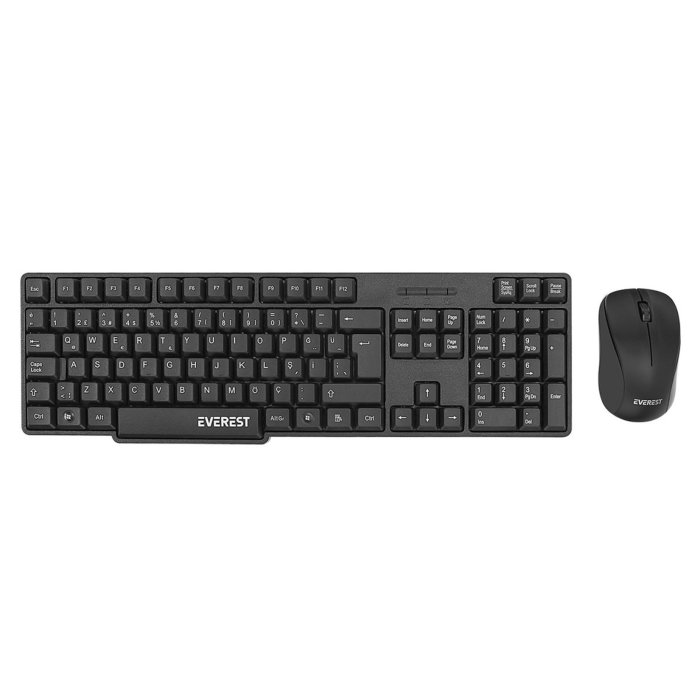 Everest KM-6852 Siyah Usb Kablosuz Combo Q Standart