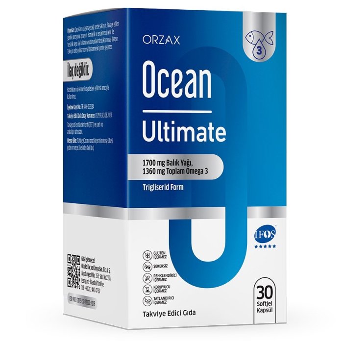 Ocean Ultimate Balık Yağı 1700 mg Softjel Kapsül