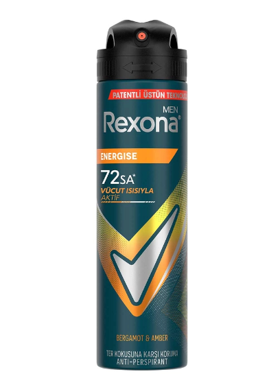 Rexona Men Erkek Sprey Deodorant Energise Bergamot &amp; Amber 150 ml