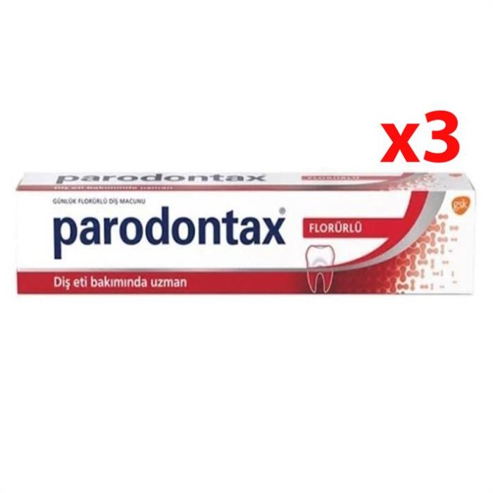 Parodontax Florürlü Diş Macunu 75 ML 3 Adet