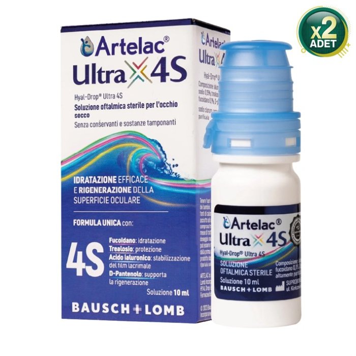 Artelac Ultra 4S 10 ML Göz Damlası 2 'Li Paket