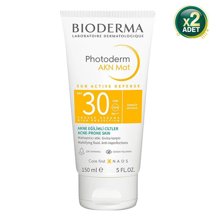 Bioderma Photoderm AKN Mat 150 Ml 30 Faktör Güneş Kremi 2 Adet