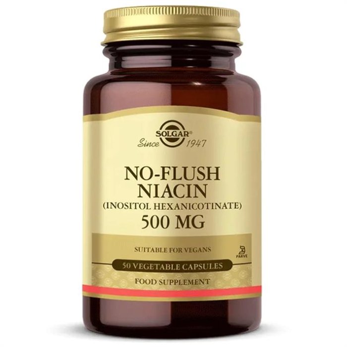 Solgar No Flush Niacin 500 Mg 50 Kapsül