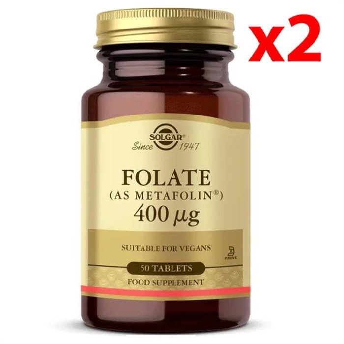Solgar Folate (Metafolin) 400 Mcg 50 Tablet 2 Adet