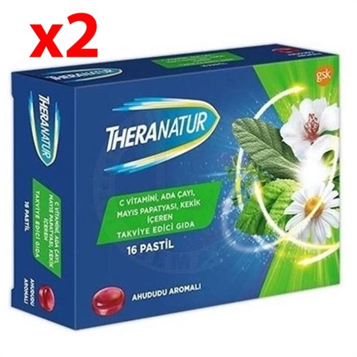 Theranatur Ahududu Aromalı Pastil 16 Adet 2 Adet